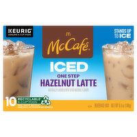 McCafe Beverage Mix, Iced, Hazelnut Latte, One Step, K-Cup Pods, 10 Each