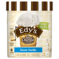 Edy's Ice Cream, Light, Classic Vanilla, 1.5 Quart