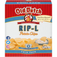 Old Dutch Rip-L Potato Chips Twin Pack, 10 Ounce