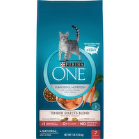 Purina One Cat Food, Adult, Natural, Tender Selects Blend with Real Salmon, 7 Pound