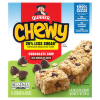 Quaker Chewy Granola Bars, Chocolate Chip, 8 Each