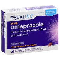 Equaline Omeprazole, 24 Hour, 20 mg, Delayed Release Tablets, 28 Each