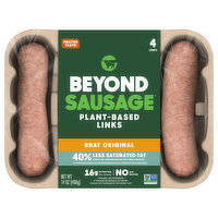 Beyond Sausage Links, Plant-Based, Brat Original, 4 Each