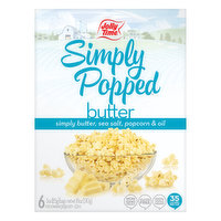 Jolly Time Simply Popped Popcorn, Microwave, Butter, 6 Each