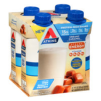 Atkins Protein-Rich Shake, Creamy Caramel, 4 Each