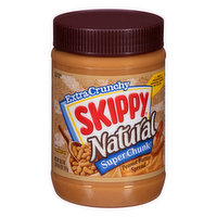Skippy Super Chunk Extra Crunchy Natural Peanut Butter Spread, 26.5 Ounce