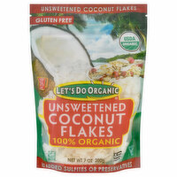 Let's Do Organic Coconut Flakes, Unsweetened, 7 Ounce