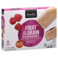Essential Everyday Cereal Bars, Fruit & Grain, Raspberry, 8 Each