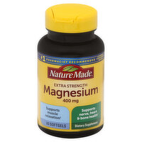 Nature Made Magnesium, Extra Strength, 400 mg, Softgels, 60 Each