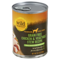 Wild Harvest Dog Food, Premium, Grain Free, Chicken & Vegetable Stew Recipe, 13.2 Ounce