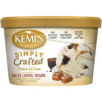 Kemps Simply Crafted Ice Cream, Premium, Salted Caramel Brown, 1.5 Quart