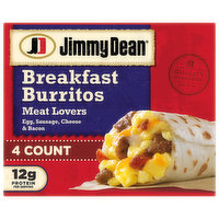 Jimmy Dean Jimmy Dean Breakfast Burritos Meat Lovers, Frozen, 4 Count, 17 Ounce