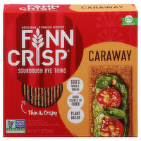 Finn Crisp Sourdough Rye Thins, Caraway, Thin & Crispy, 7 Ounce