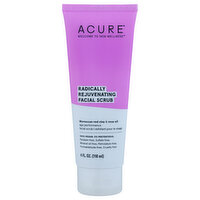 Acure Facial Scrub, Radically Rejuvenating, Moroccan Red Clay & Rose Oil, 4 Fluid ounce