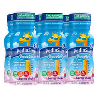 PediaSure Nutrition Shake, Grow & Gain, Berry, 6 Each