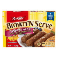 Banquet Brown 'N Serve Sausage Links, Vermont Maple, 10 Each