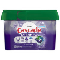 Cascade Dishwasher Detergent, Fresh Scent, Platinum Plus, Actionpacs, 28 Each