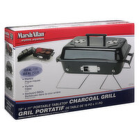 MARSHALLAN Grill, Charcoal, Portable Tabletop, 1 Each