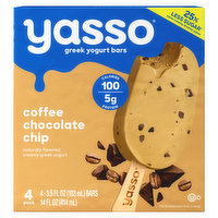 Yasso Yogurt Bar, Greek, Coffee Chocolate Chip, 4 Each