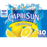 Capri Sun Lemonade Naturally Flavored Juice Drink, 10 Each