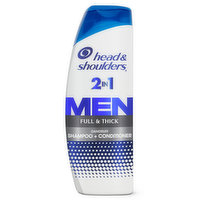 Head & Shoulders Mens 2 in 1 Dandruff Shampoo and Conditioner, Full & Thick, 12.5 oz, 12.5 Ounce