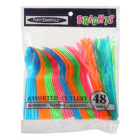 Party Essentials Cutlery, Brights, Assorted, 48 Each