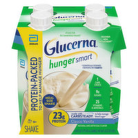 Glucerna Hunger Smart Shake, Classic Vanilla, Meal Size, 4 Each