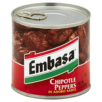 Embasa Chipotle Peppers, in Adobo Sauce, 12 Ounce