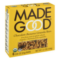 MadeGood Granola Bars, Chocolate Banana, 6 Each