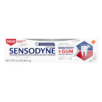 Sensodyne Toothpaste, with Flouride, Sensitivity & Gum, Whitening, 3.4 Ounce