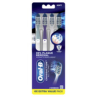 Oral-B Pro Health CrossAction All In One Toothbrushes, Deep Plaque Removal, Soft, 4 Count, 4 Each