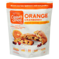 Cooper Street Cookies, Twice Baked, Orange Cranberry, 5 Ounce