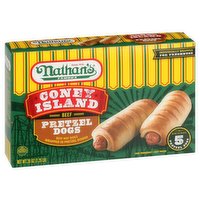 Nathans Nathan's Famous Coney Island Frozen Beef Pretzel Dogs, 20 Ounce