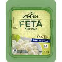Athenos Cheese, Feta, Traditional, Crumbled, 4 Ounce