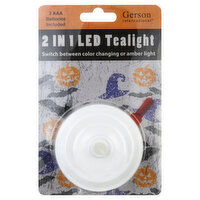 Gerson International Tealight, LED, 2-in-1, 1 Each