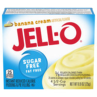 Jell-o Pudding & Pie Filling, Instant, Reduced Calorie, Banana Cream, 0.9 Ounce