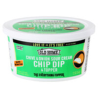 Old Home Chip Dip & Topper, Chive & Onion Sour Cream, 12 Ounce