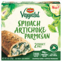 Del Monte Veggieful Pocket Pies, Spinach Artichoke Parmesan, 2 Each