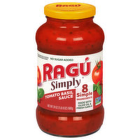 Ragu Simply Sauce, Tomato Basil, 24 Ounce