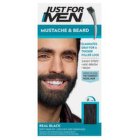 Just For Men Facial Haircolor Kit, Mustache & Beard, Real Black M-55, 1 Each