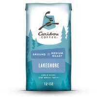 Caribou Coffee Lakeshore Medium Roast Ground Coffee, 12 Ounce