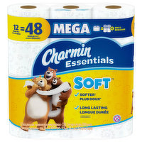 Charmin Bathroom Tissue, Soft, Mega, Unscented, 2-Ply, 12 Each