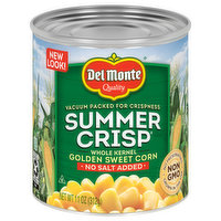 Del Monte Summer Crisp Golden Sweet Corn, No Salt Added, Whole Kernel, 11 Ounce