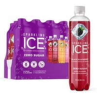 Sparkling Ice Sparkling Water, Zero Sugar, 4 Flavors, 12 Pack, 12 Each