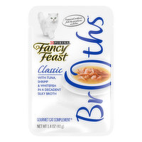 Fancy Feast Broths Broth Wet Cat Food Complement, Broths With Tuna, Shrimp & Whitefish, 1.4 Ounce