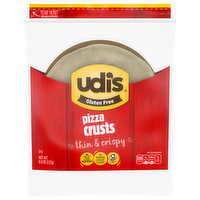 Udi's Pizza Crusts, Gluten Free, Thin & Crispy, 8 Ounce