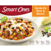 Smart Ones Santa Fe Rice & Beans with Zucchini, Zesty Green Chile Sour Cream Sauce & Mozzarella Cheese Frozen Meal, 9 Ounce