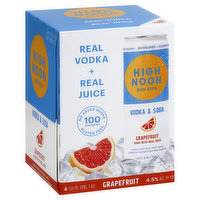 High Noon Vodka & Soda, Grapefruit, 4 Each