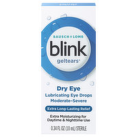 Blink GelTears Eye Drops, Lubricating, Dry Eye, 0.34 Fluid ounce