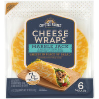 Crystal Farms Marble Jack Cheese Wraps, 6 Ounce